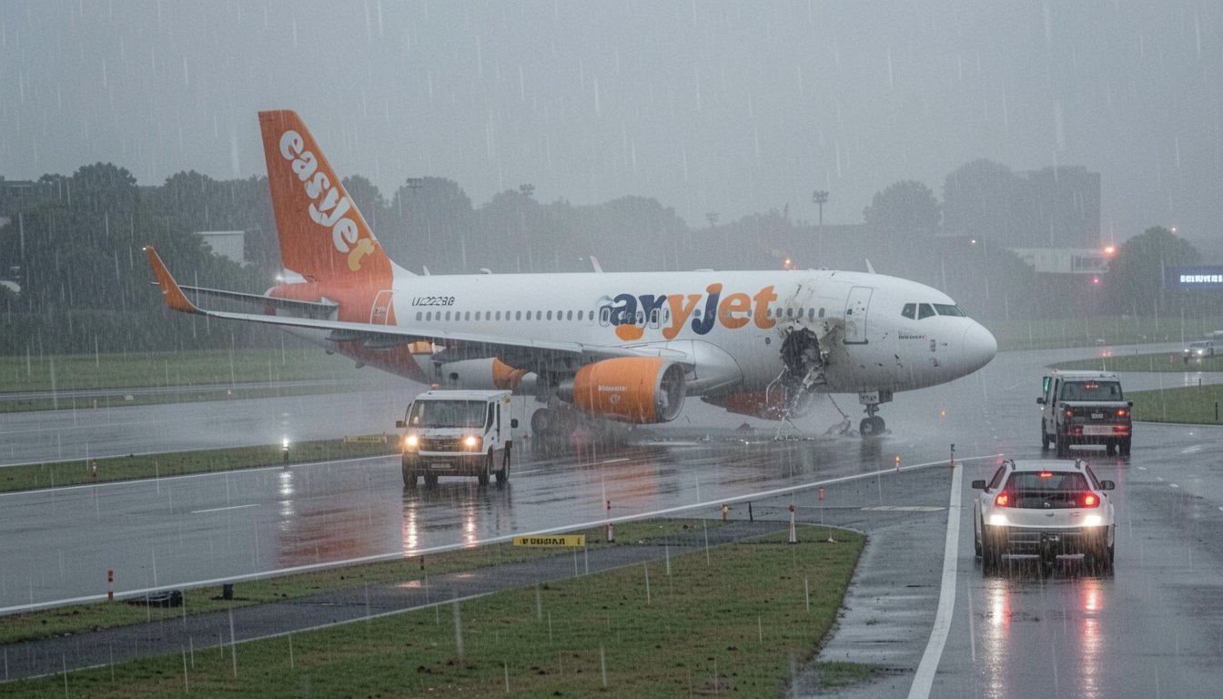 easyjet flight u2238 emergency landing newcastle