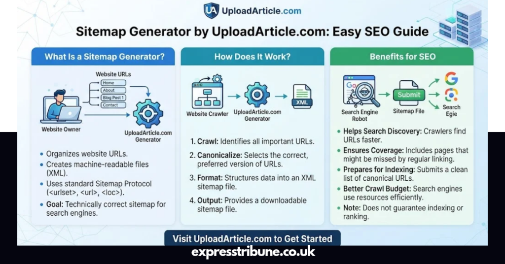 sitemap generator by uploadarticle.com